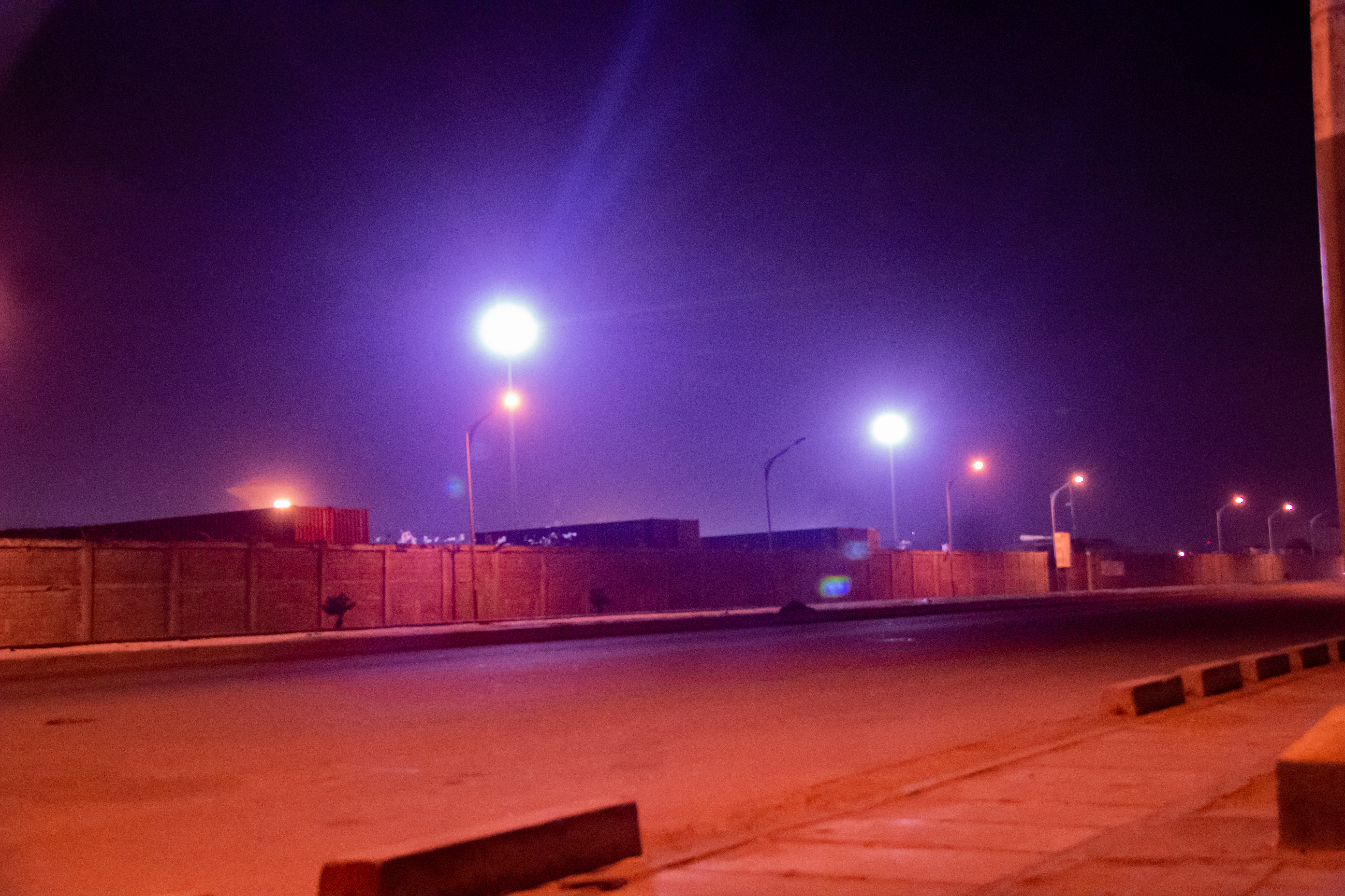 Éclairage nocturne au port